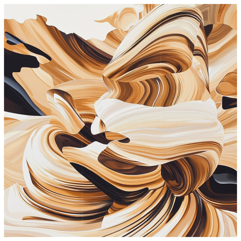 Tapisserie murale abstraite - art mural, H 68 po x l 80 po avec 4 œillets