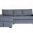 Flannel Fabric Sleeper Sectional With Left-Facing Storage Chaise-1212443360