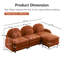 Canapé modulaire 3 places avec repose-pieds Teddy-129237720