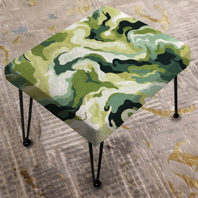 Rebel Soul - Camouflage Rectangle Ottoman
