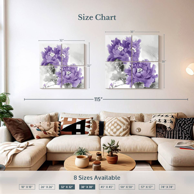 Harnek Flower Bloom In Amethyst I