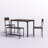 Pickell 4-Person Dining Table Set, 2 Chairs With Backrest,2-Person Bench With Storage Rack-961852169