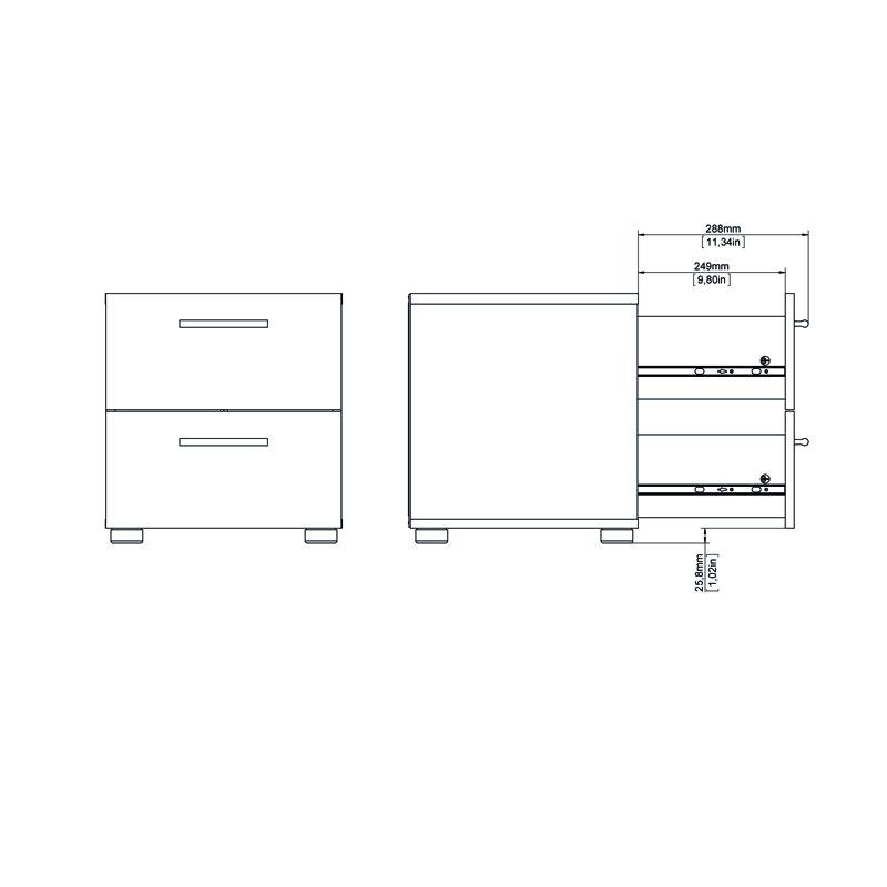 Gianna 15.75'' W Nightstand, White