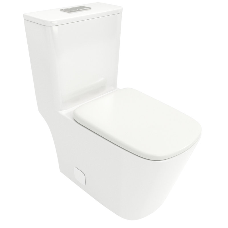 Ceramic Dual Flush Toilet - Efficient Water Usage, Cost Savings Advanced Siphon Technology, Flawless Flushing