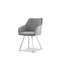 Eubanks Luxury Fabric Upholstered Dining Chair with Chrome Metal Legs - Modern Home-855081609-855081607