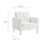 Fauteuil capitonné en cuir végétalien Loft-2015567502