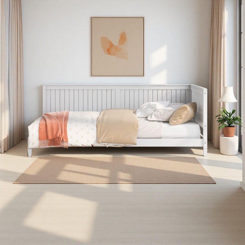 Lit de jour / canapé en bois, Lit simple, Blanc