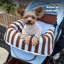 Poussette pliable et légère Zeze pour petits chiens et chats - Pliage à une main, cadre en aluminium, porte-gobelet et coussin lavable, couleur caramel océan-137258891