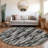 Machine Washable Indoor/Outdoor Chayil ACN1079 Gray Rug-109487074