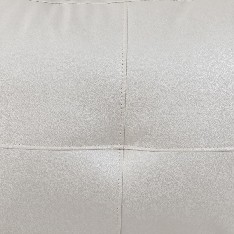 Tufted Storage Ottoman With Nailhead Trim, White