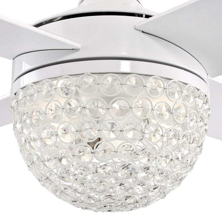 Franconia Ceiling Fan with Light Kit, White