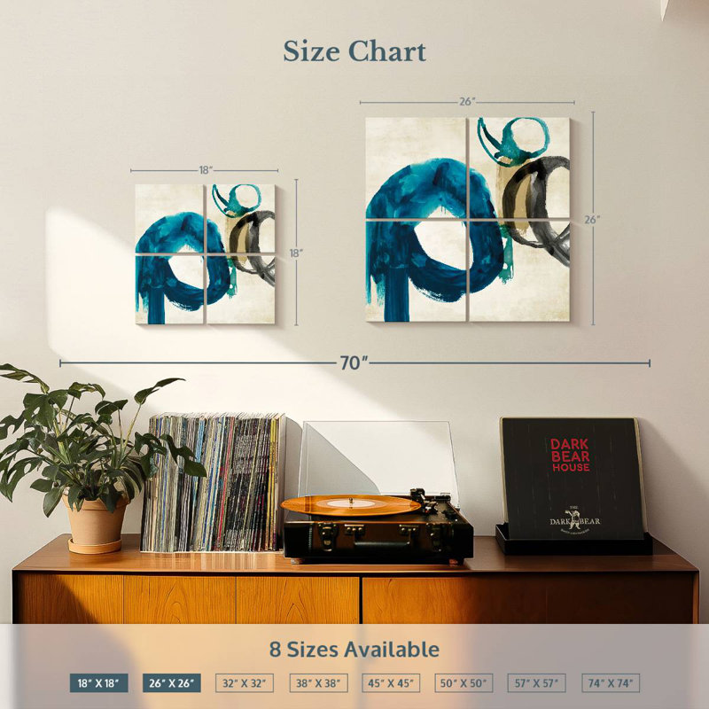 Avery Blue Ring I, 18'' H x 18'' W