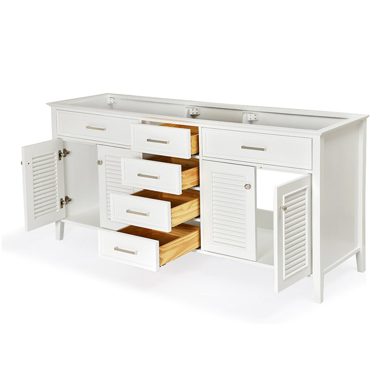 Base de meuble-lavabo double Ferree, Blanc