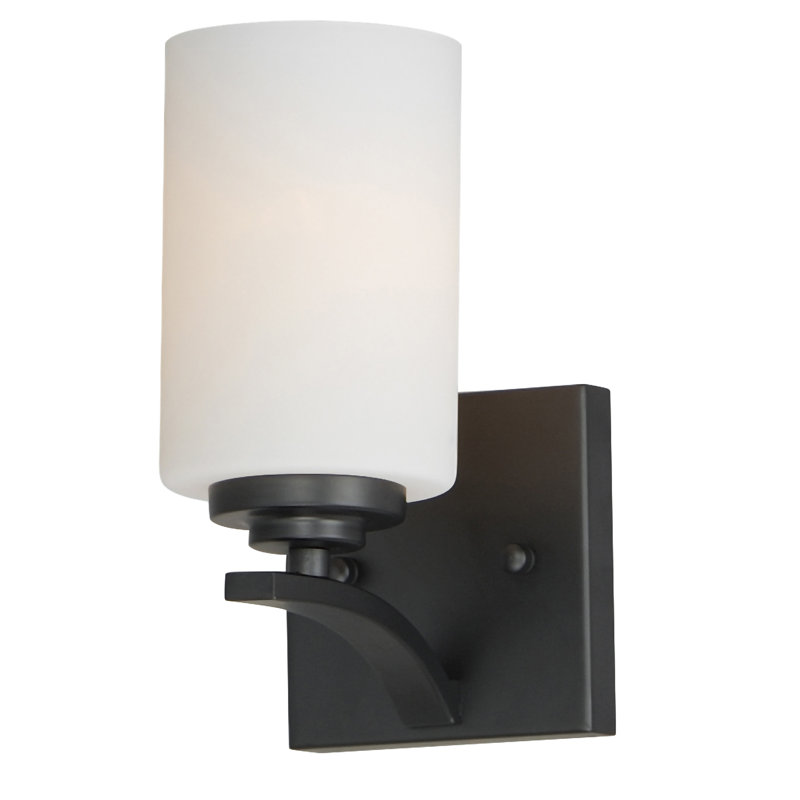 Deven Steel Armed Sconce, Black