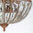 5-Light Antique Brass Crystal Flush Mount Ceiling Lightfor Entryway