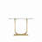 43.3-Inch Accent Table, Console,  Modern Wooden Imitation Marble Counter Top Console Table, Narrow Type, Sofa, Living Room, Bedroom