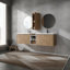 Meuble-lavabo mural spacieux de 72 po avec lavabo, armoire latérale, portes à fermeture en douceur et conception combinée Kd-emballage