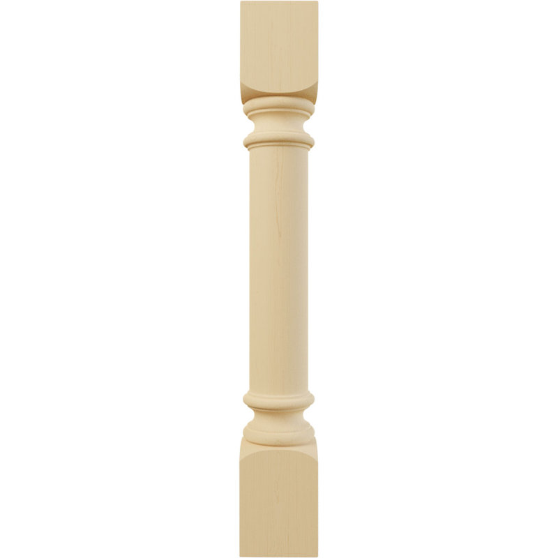 Colonne d'armoire traditionnelle (bloc supérieur: 6 po), Aulne