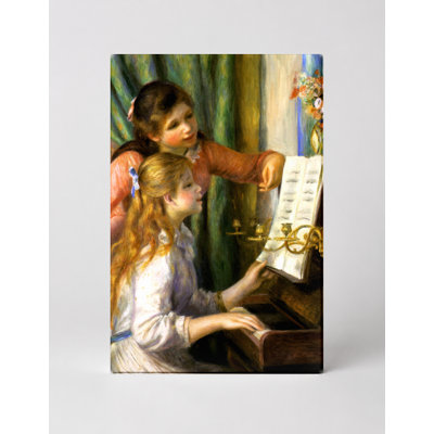 Jeunes filles au piano - Portrait, art mural sur toile