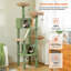 Grand arbre à chat et tour de 72 pouces pour chats d'intérieur - avec poteaux à griffes recouverts de sisal, perchoirs rembourrés, condos et panier-792760390