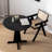 Black Round Solid Wood Dining table-295688549-295688550