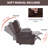 Brown Faux Leather Manual Massage Recliner - 8 Vibrating Nodes, 3 Modes, Heavy-Duty-1004032736