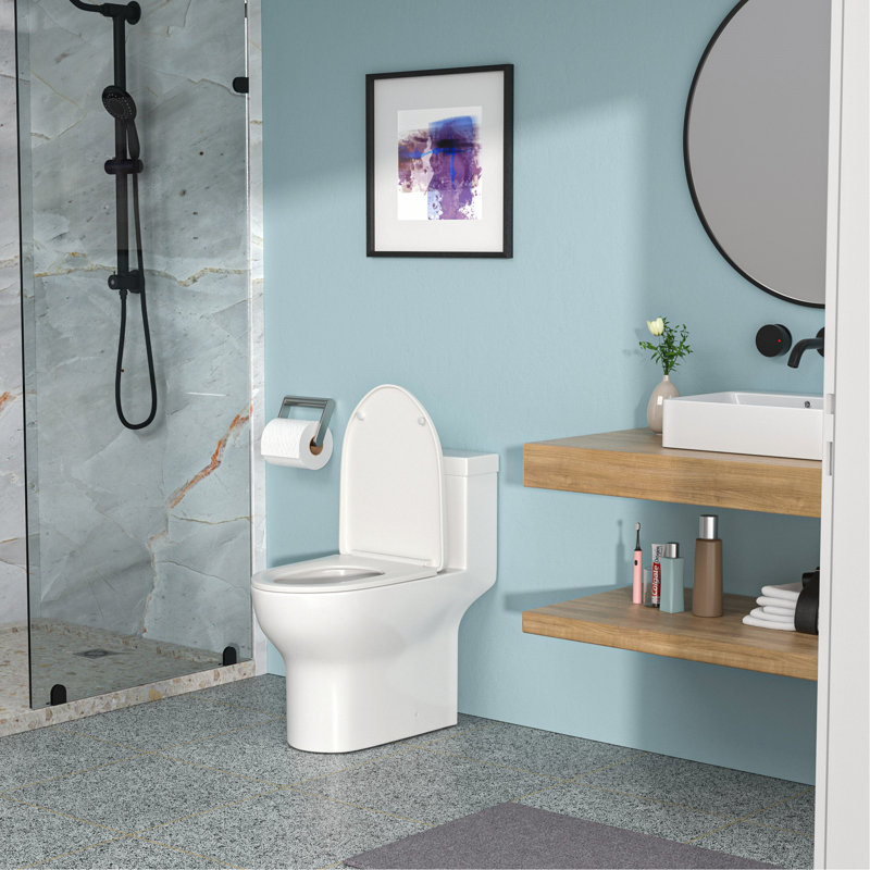 Toilette à bidet ronde création GPF (siège inclus)