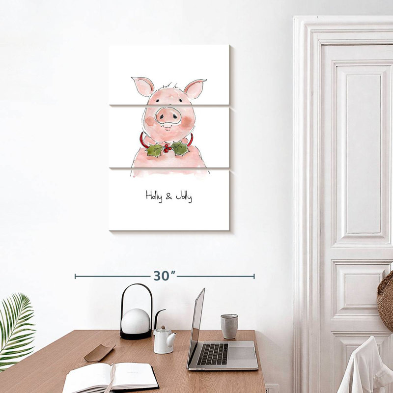 Cochon joyeux Lelend Holly, H 32 po x l 20 po