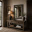 Greenlawn Curved Profile Grey Accent Wall Mirror-30279500-39250323
