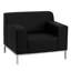 Chaise Hercules LeatherSoft avec surpiqûres et structure intégrée en acier inoxydable