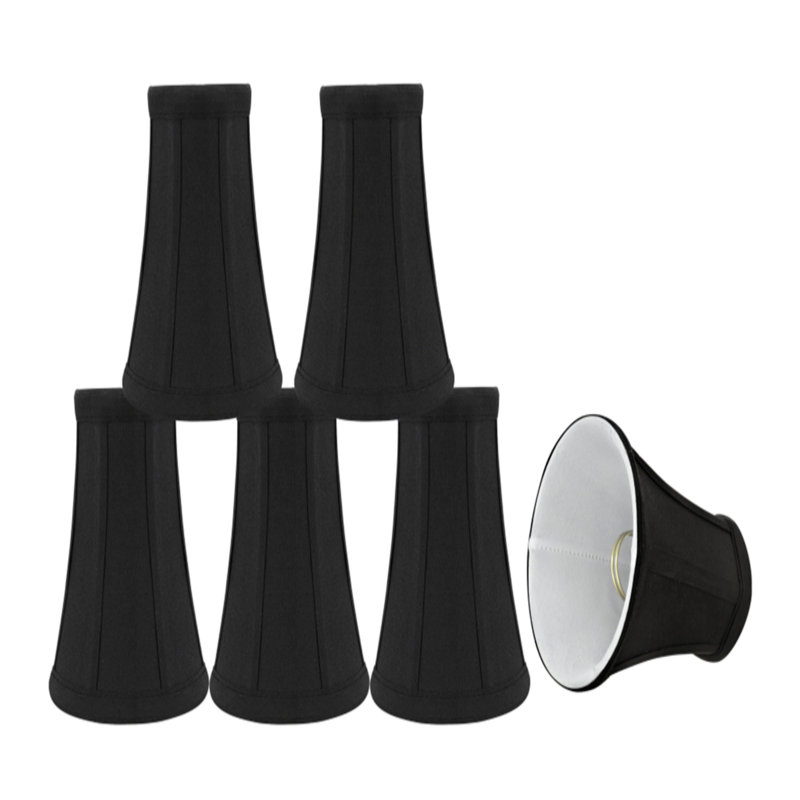 Abat-jour cloche en noir, H 5 po x l 4 po x P 2,5 po