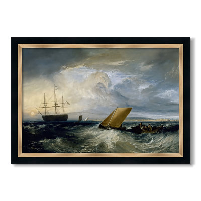 Sheerness as Seen from the Nore, 1808-J.M.W. Turner-Custom Framed Canvas