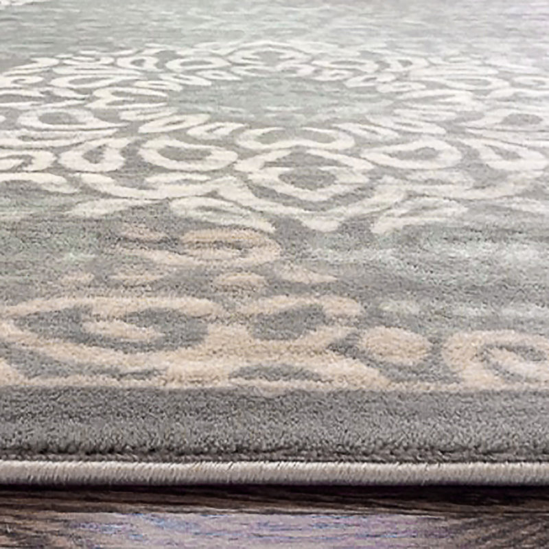  Ackermanville Modern Traditional Distressed Gray Area Rug, Round 7'10"