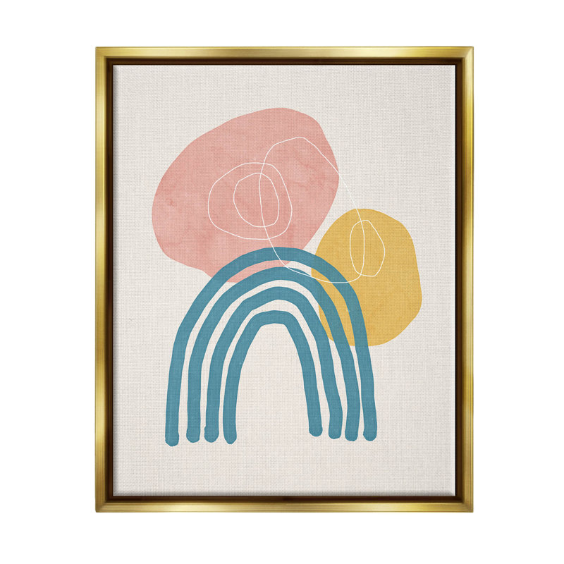 Abstrait arc-en-ciel, formes rondes, estampe numérique de Nina Blue, H 21 po x l 17 po x P 1,7 po