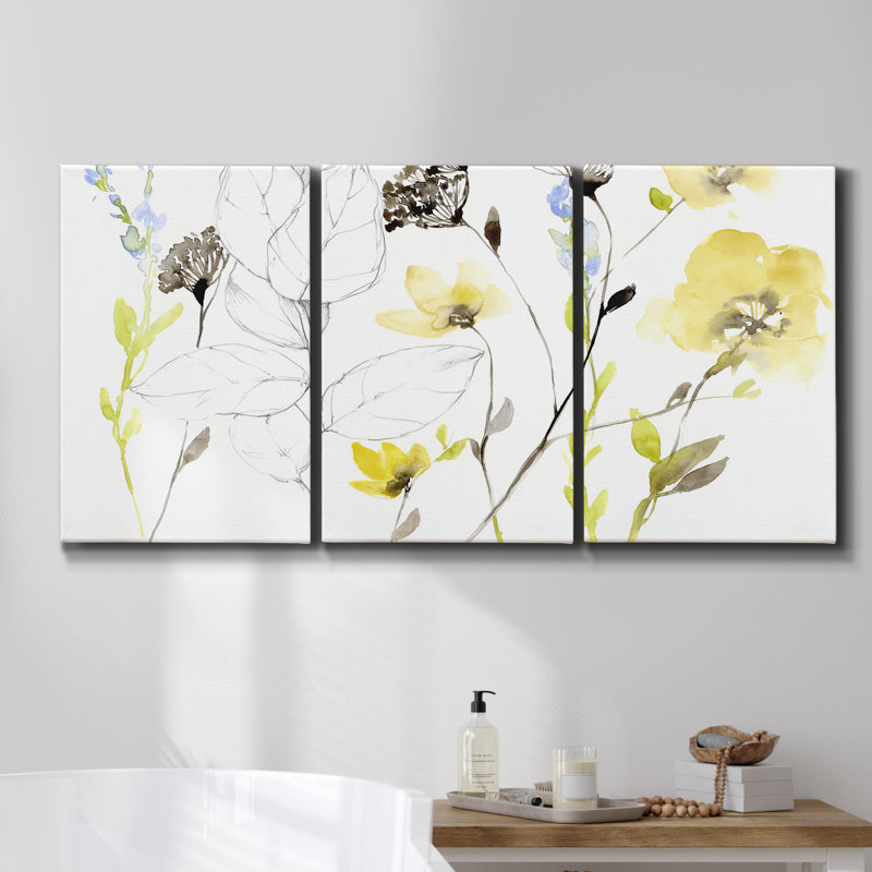 " Desert Mountains I " 3 - Pieces, 27" H x 54" W x 2" D