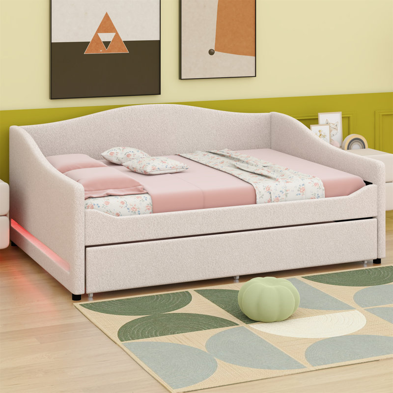 Anaiah Upholstered Daybed, Full, Beige