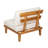 Solterra 5-Piece Modern Rustic Acacia Wood Patio Sectional Sofa Set with Weather-Resistant Comfort