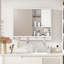 Armoire à pharmacie murale, armoire de rangement de salle de bain avec porte miroir et tablette ajustable, armoire d'appoint-962589352