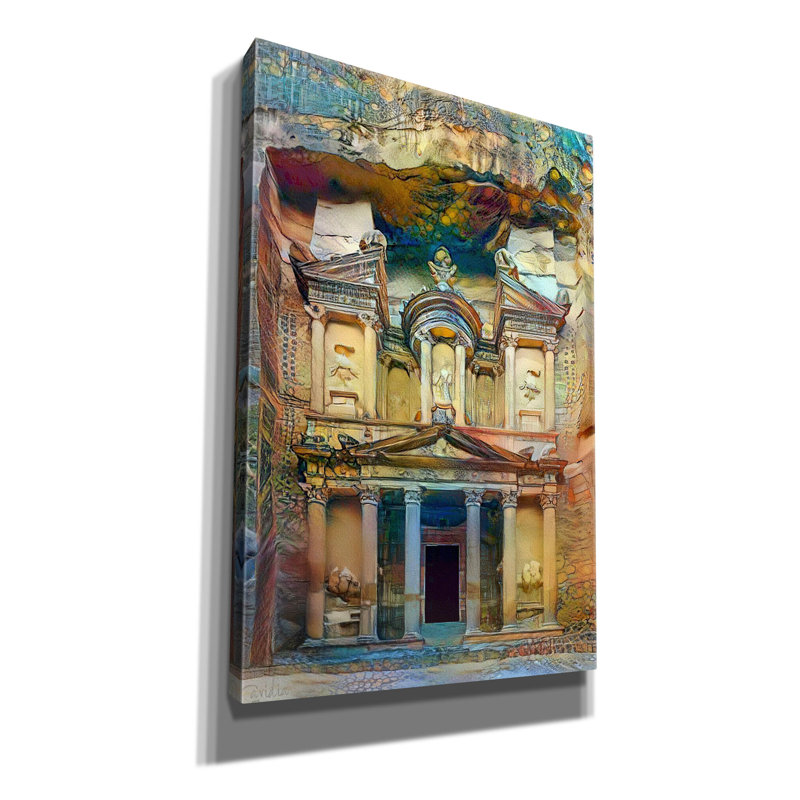 «Petra Jordan» par Pedro Gavidia, art mural sur toile, L 12 po x H 18 po