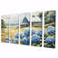 Champ d'hortensias dans la cour de ferme - Art mural hortensia - Art mural traditionnel sur toile-113603214-113603215
