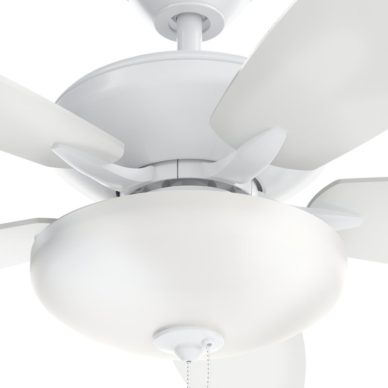 52'' Ceiling Fan with LED Lights, Matte White