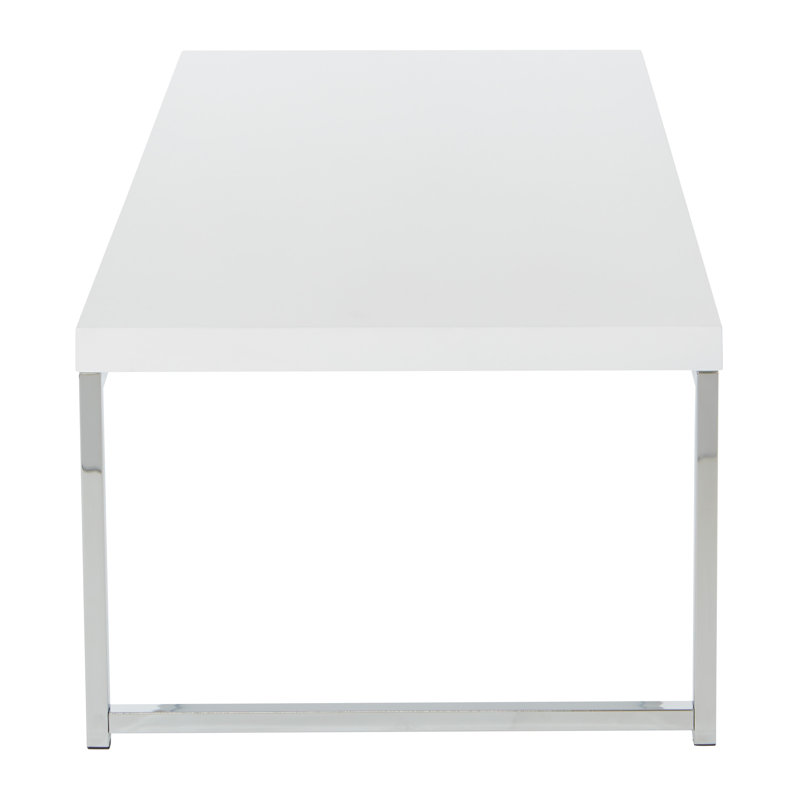 Table basse Agadir, Chrome/blanc