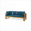 Canapé-lit extensible 3 places en bois d'acacia rustique Sofas pour patio | Tissu résistant à l'eau | Structure en acacia massif
