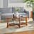 Monterey 48 in. L Oval Mid-Century Modern Wood Coffee Table in Warm Chestnut Finish; Tabletop Thickness 0.5 in. , Modern Take on Mid-Century Design; Accent Piece for Living Room, Living Room Furniture