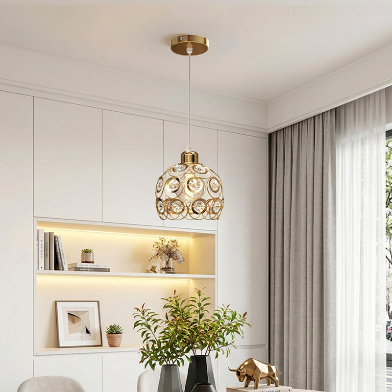 1 - Light Natural Dome Pendant