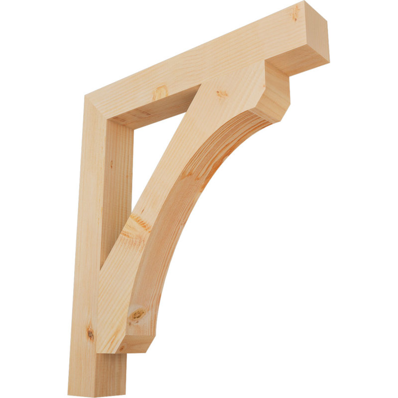 Support à blocs lisse H 3 po x l 3 1/2 po x P 28 po x H 32 po, Sapin de Douglas, Lisse, H 32 po x l 3,5 po x P 28 po