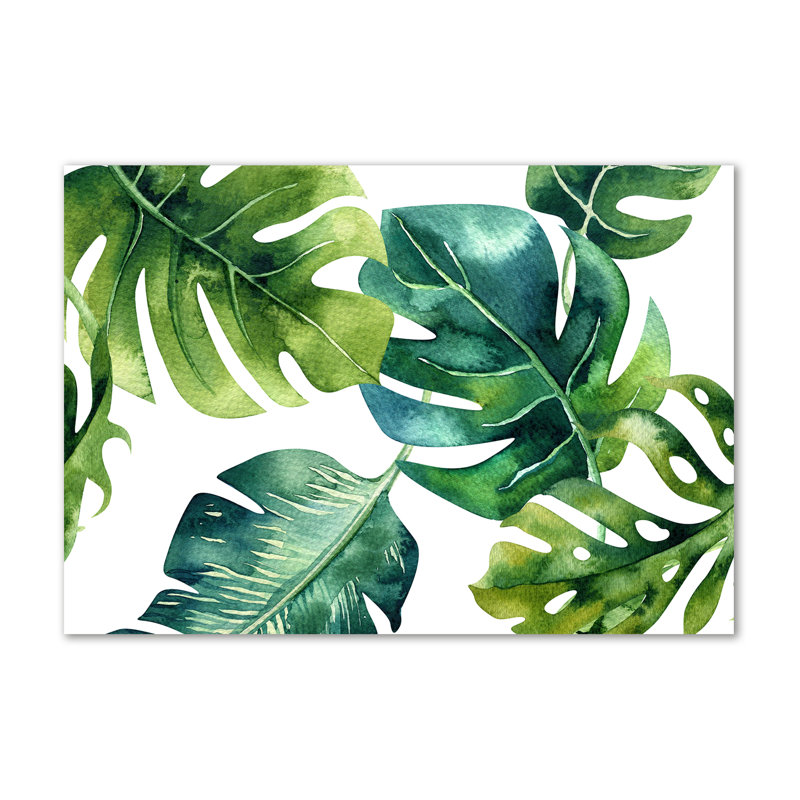 Tropical Leaves - Wrapped Canvas Painting