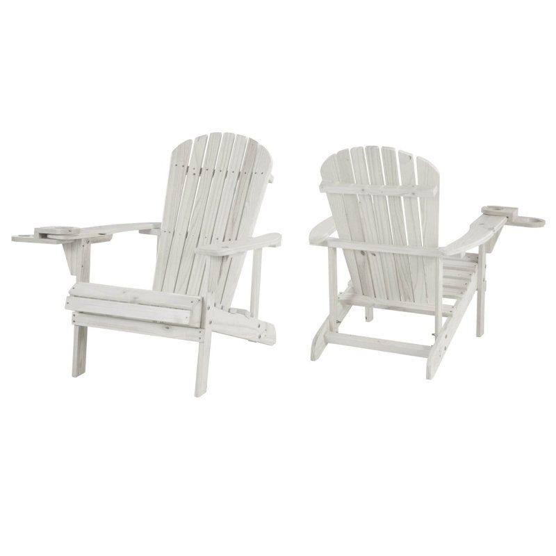 Colyn Pine Outdoor Adirondack Chair, White