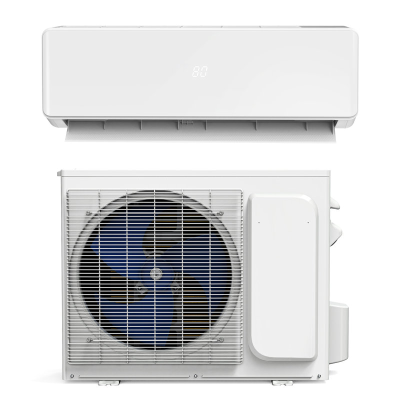 Mini climatiseur et thermopompe 12 000 BTU, 20 SEER2, unité CA sans conduit à onduleur 230 V, mode économique à 3 niveaux, conception pure, ensemble complet, blanc
