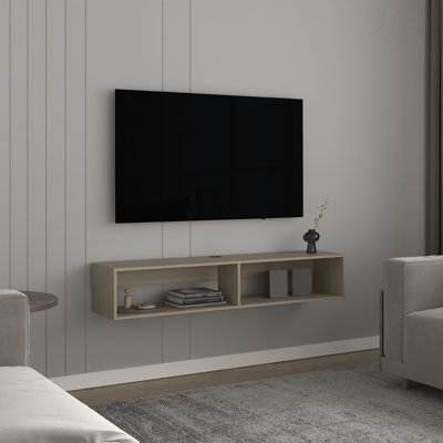 Meuble télé H 10,4 po avec 2 tablettes